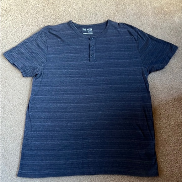 Old Navy Men's Blue Striped Shirt - Picture 1 of 3